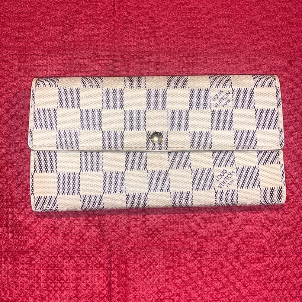 Authentic Louis Vuitton Damier Azur Long Wallet